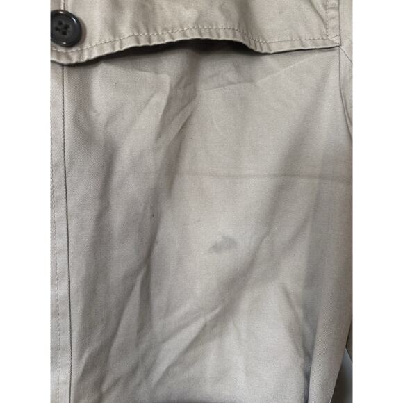 BANANA REPUBLIC Double-Breasted Belted Lined Trench Coat Sze S Khaki Classic EUC - Picture 11 of 15